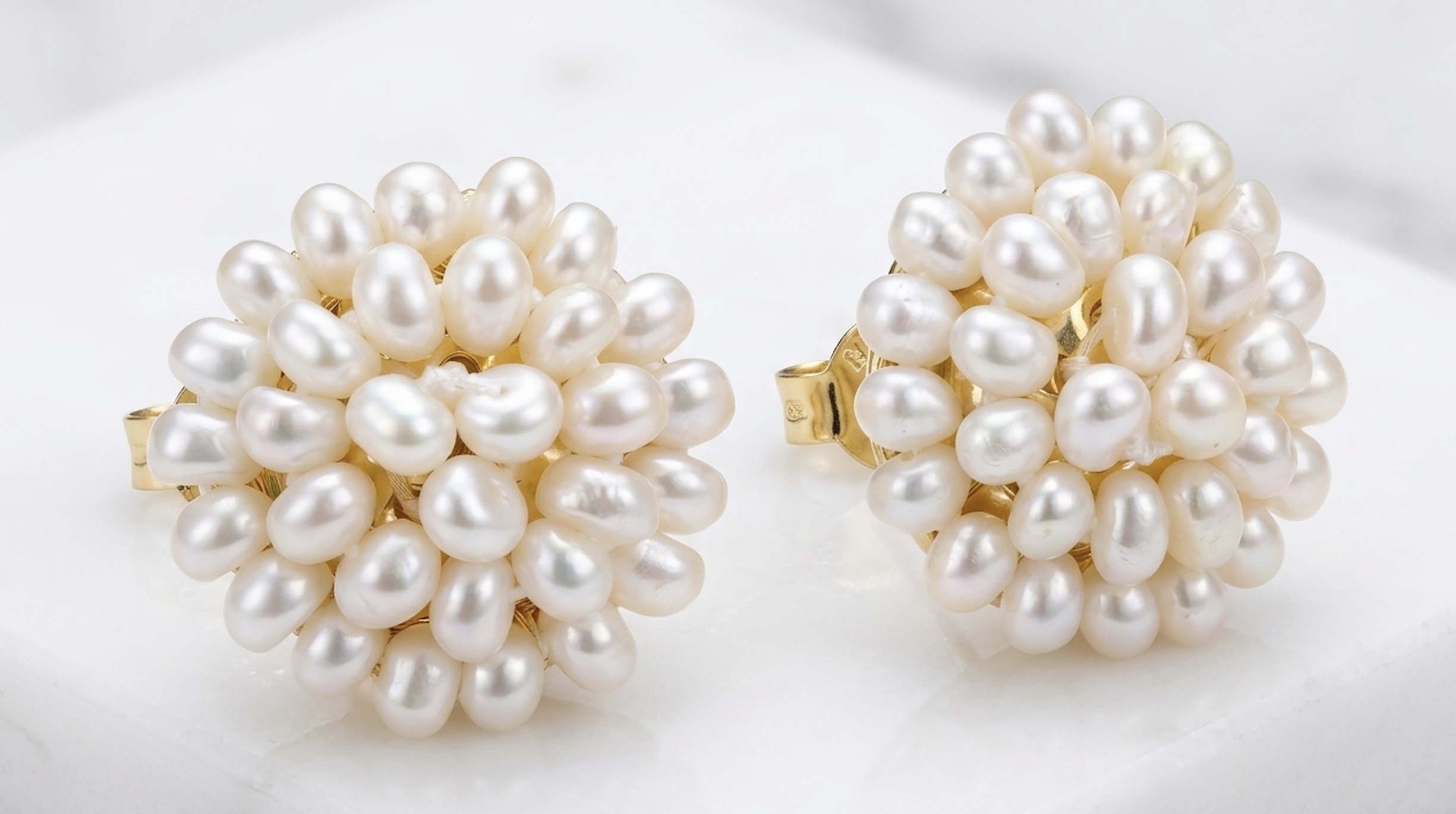 Handcrafted Freshwater Pearl Stud Earrings