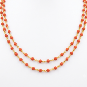 Traditional Handcrafted 2-Layer Red Coral Beads Necklace